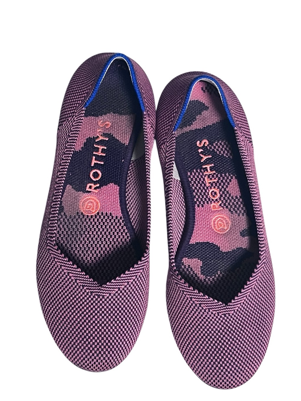 Rothy’s The Flat Rose Double Stitch Knit Slip On Ballet Flats